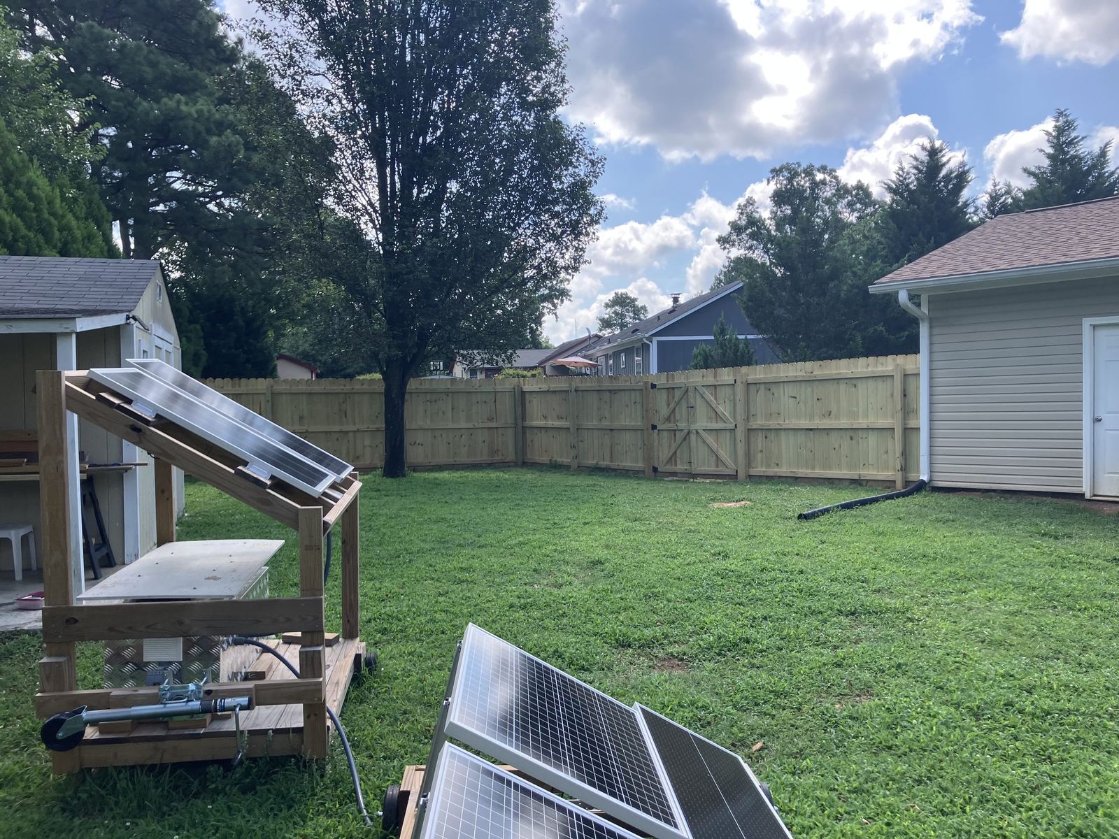 Wood fence and gate installed for a Triangle home