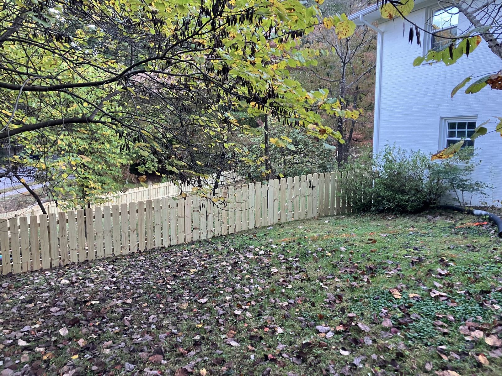 Finished wood fencing for a residential property